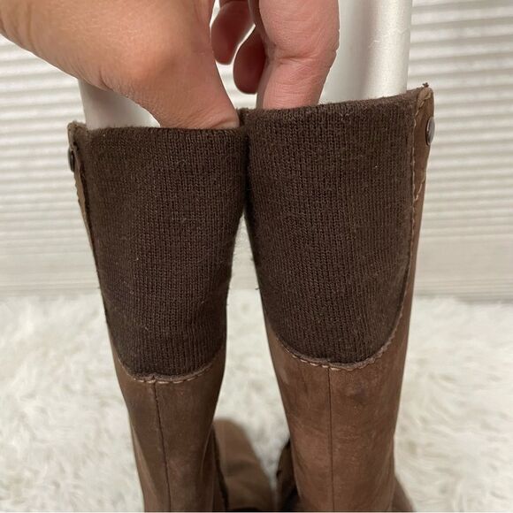 TIMBERLAND COMFORIA BROWN MIDCALF SUEDE ZIP BOOTS , size 7.5 M - Picture 4 of 9